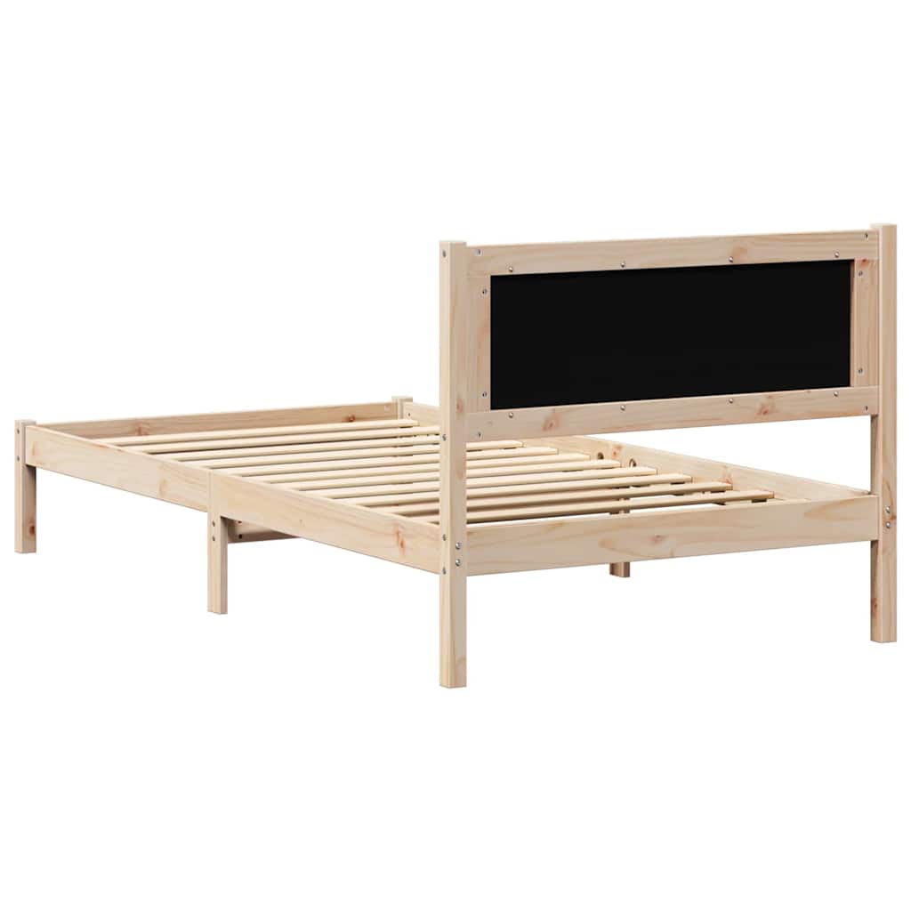 Bed Frame with Headboard Dark Grey 100 x 200 cm Fabric